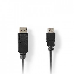 NEDIS CCGL37101BK20 Καλώδιο εικόνας DisplayPort αρσ. σε HDMI αρσ.,4K@30Hz, 2m.